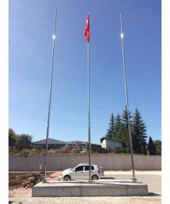 8 Metre Paslanmaz Krom Ekonomik Bayrak Direği