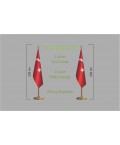 2'Li Bayrak Direği Pirinç veya Krom Kaplama 230cm 2'Li Bayrak Direği Pirinç veya Krom Kaplama 230cm