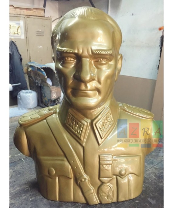 Atatürk Büstü Mareşal Üniformalı 85 cm Alüminyum