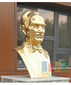 Atatürk Büstü Pirinç 80 Cm Papyonlu Atatürk Büstü Pirinç 80 Cm Papyonlu