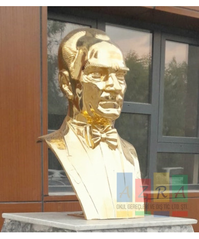 Atatürk Büstü Pirinç 80 Cm Papyonlu