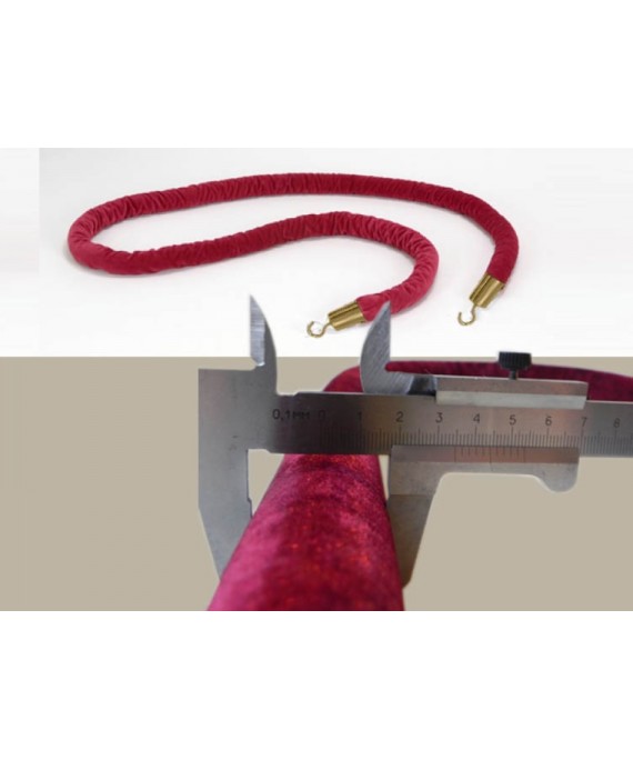 Kırmızı Bariyer Kordonu Pirinç Başlık 100 cm