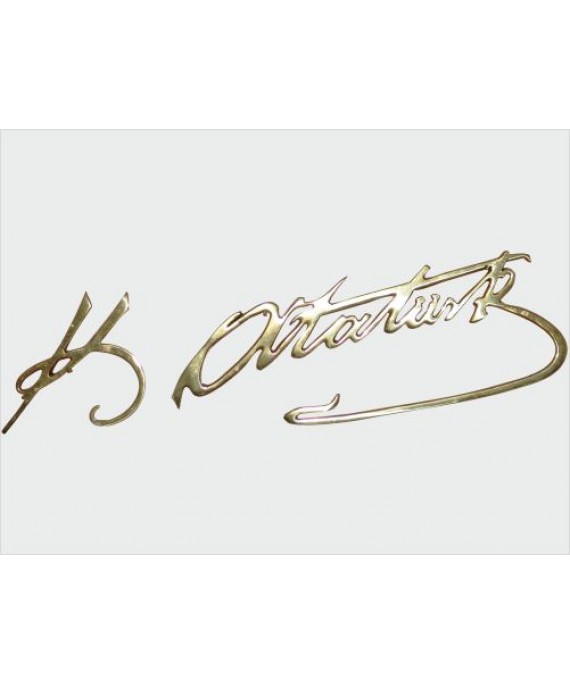 Pirinç Atatürk İmzası 50 Cm
