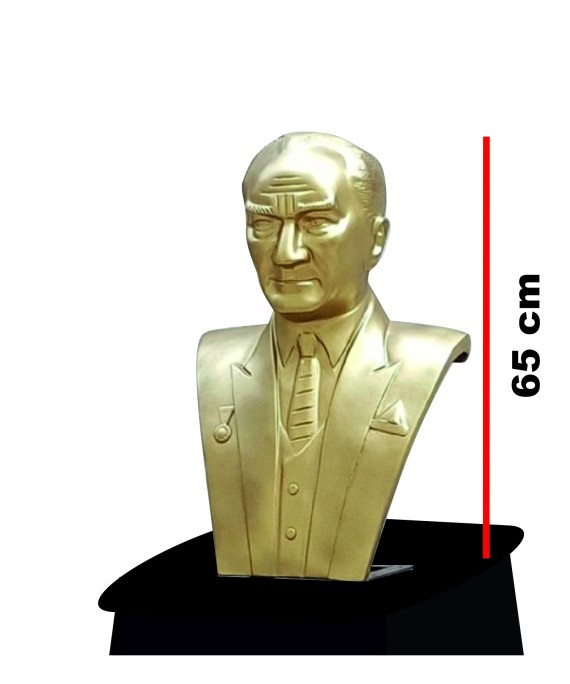 Atatürk Büstü Kravatlı 67cm Açık