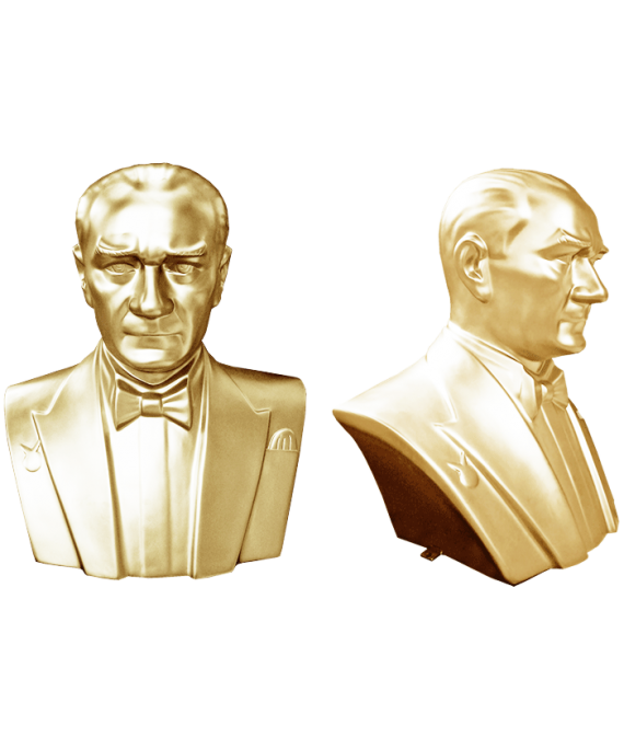 Atatürk Büstü 80 cm Polyester Kapalı