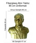 Atatürk Büstü Mareşal Üniformalı 85 cm Fiberglass