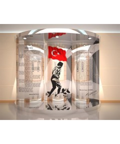 Atatürk Köşesi Paslanmaz 280 cm Atatürk Köşesi Paslanmaz 280 cm