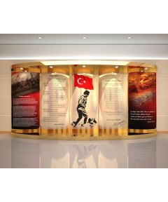 Atatürk Köşesi Paslanmaz 450 cm Atatürk Köşesi Paslanmaz 450 cm