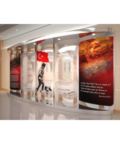 Atatürk Köşesi Paslanmaz 450 cm Atatürk Köşesi Paslanmaz 450 cm