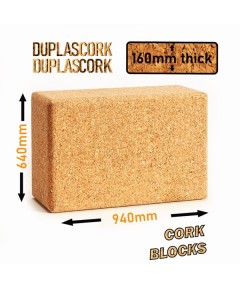 Mantar Blok Cork Block 160mm 940x640mm 1 Block 1,20 m²