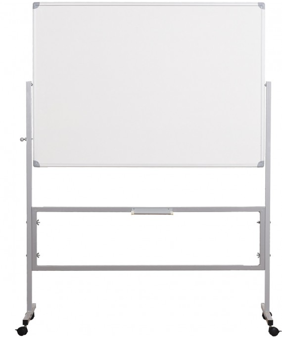 100x140cm Tekerlekli Brifing Çift Taraflı Laminat Yazı Tahtası Ayaklı