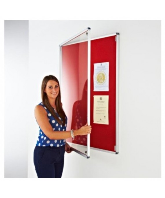 90x120cm Camlı İlan Panosu Kapaklı Kilitli İnce Alüminyum Çerçeve Kumaş Zemin 90x120cm Camlı İlan Panosu Kapaklı Kilitli İnce Alüminyum Çerçeve Kumaş Zemin