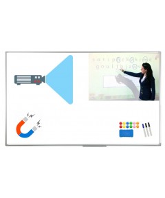 120x120cm Yazı Tahtası Çelik Emaye Yüzey Alüminyum Çerçeve