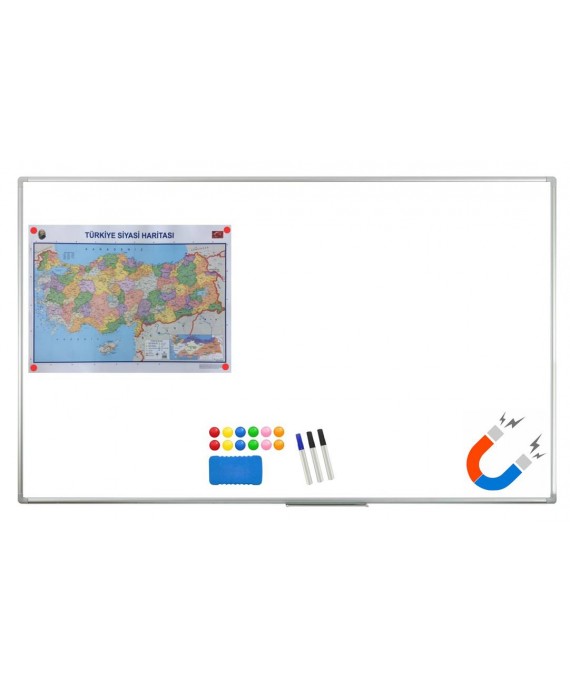 60x90cm Yazı Tahtası Mıknatıslı Manyetik Yüzey Alüminyum Çerçeve