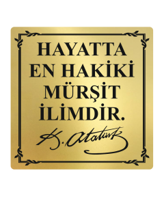 Atatürk Büstü Vecize Yazı Pirinç Kaplama 40x40 cm Atatürk Büstü Vecize Yazı Pirinç Kaplama 40x40 cm