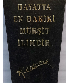 10 cm Pirinç Yazı Seti + Pirinç Atatürk İmzası 30 cm